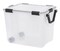 IRIS USA 103qt WEATHERPRO Wheeled Plastic Storage Bin with Seal Latching Lid and 6Buckles, Pull Handle